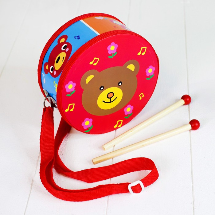 Музыкальная игрушка «Барабан», с рисунком, цвета микс, бумажная мембрана - фото 8 - id-p216661436