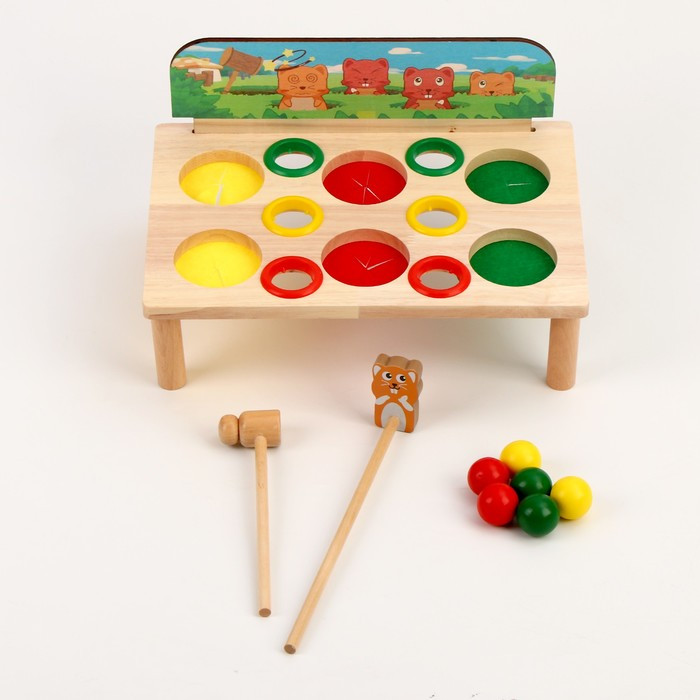 Детская развивающая игра стучалка "Стукни Крота" 32х20х4.5 см - фото 2 - id-p216662168