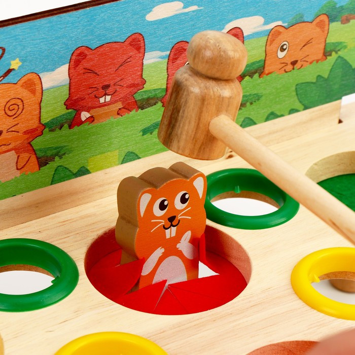 Детская развивающая игра стучалка "Стукни Крота" 32х20х4.5 см - фото 6 - id-p216662168