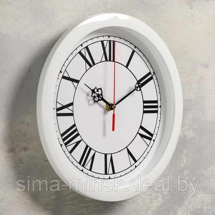 Часы настенные "Классика", римские цифры, белый обод, 28х28 см - фото 2 - id-p216658721