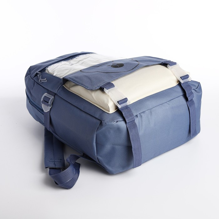 Рюкзак - набор, 30*13*42, отд на молн, 4 н/карм, шопер, сумка, пенал, д/монет, синий - фото 4 - id-p216661544