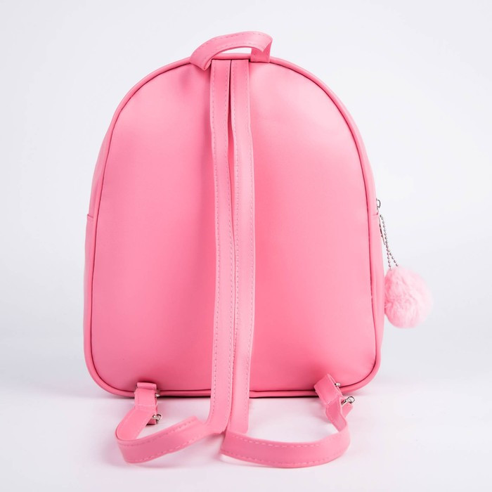 Рюкзак из искусственной кожи, детский «Зайка», с карманом из плюша, 27 х 23 х 10 см - фото 5 - id-p199281090