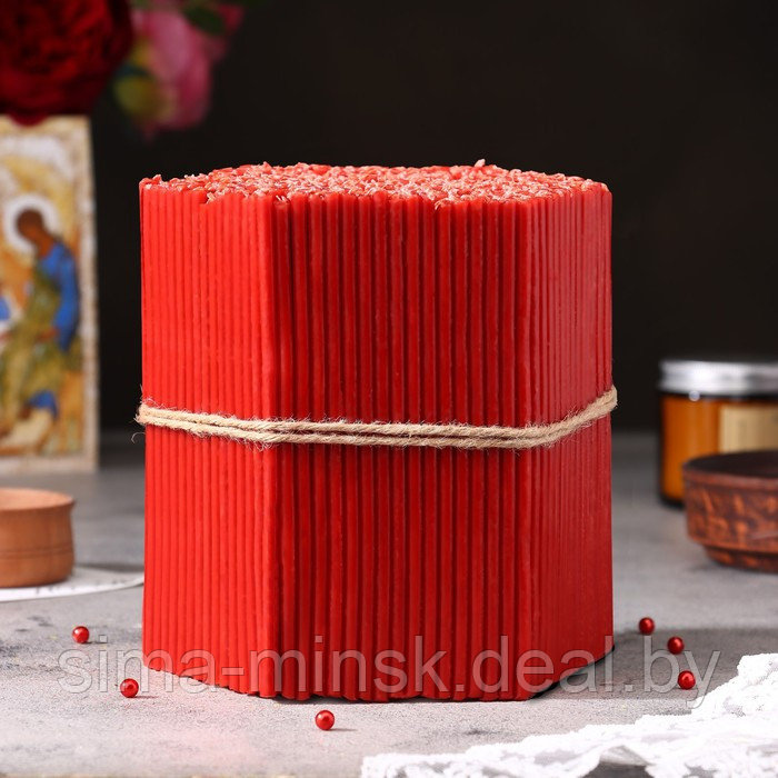 Свечи красные церковные №140, упаковка 2кг - фото 1 - id-p199551761