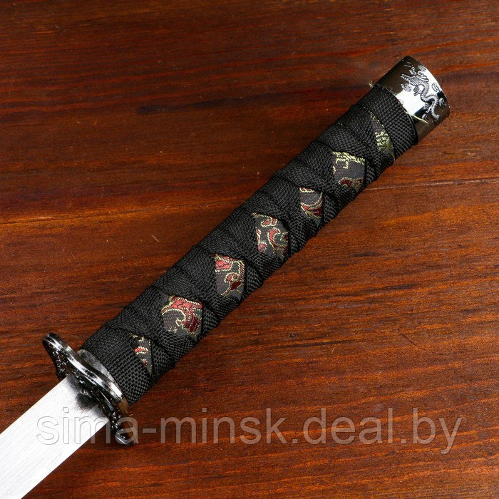 Сувенирное оружие «Катана», чёрные ножны с узорами в виде дракона, 70 см - фото 4 - id-p173354417