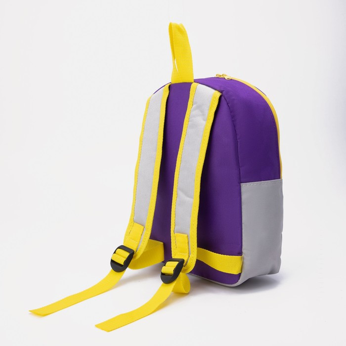 Рюкзак детский на молнии, цвет фиолетовый/серый - фото 2 - id-p216660944