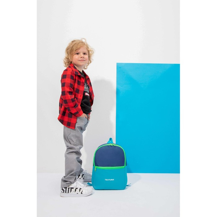 Рюкзак детский на молнии, наружный карман, цвет тёмно-голубой/синий - фото 6 - id-p216660945