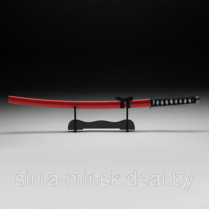 Сувенирное оружие «Катана на подставке», красные ножны, 103см - фото 7 - id-p216658579