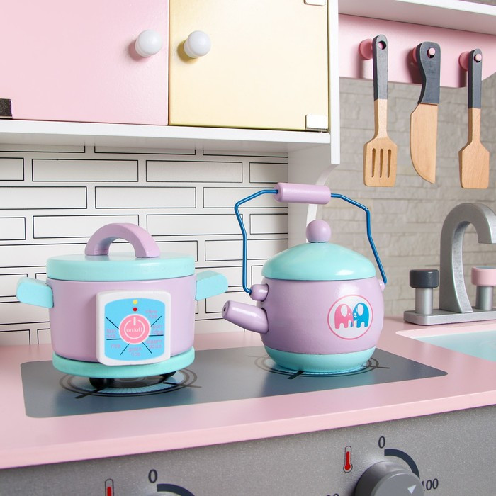 Игровой набор «Кухонный модуль «Счастье»» с деревянной посудой - фото 5 - id-p216662196