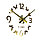 Часы-наклейка, серия: DIY, "Бабочки", плавный ход, d-70 см, 1 АА, золото, фото 2