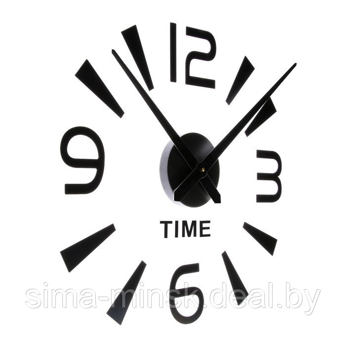 Часы-наклейка, серия: DIY, "Кавалье", плавный ход, d-120 см, 1 АА, черные - фото 2 - id-p174467814