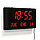 Часы электронные настенные "Соломон", с будильником, 38 х 19 х 5 см, красные цифры, фото 3