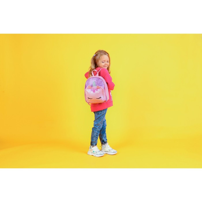 Рюкзак детский с карманом «Единорог», искусственная кожа, 27 х 23 х 10 см - фото 7 - id-p199281099