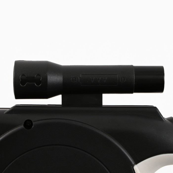 Рулетка «Косточка» с фонарем и отсеком для пакетов, 4,5 м, вес животного до 20 кг, черная - фото 7 - id-p212124087