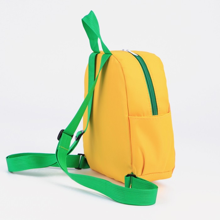 Рюкзак детский, отдел на молнии, 2 боковых кармана, цвет жёлтый/оранжевый - фото 2 - id-p216661006