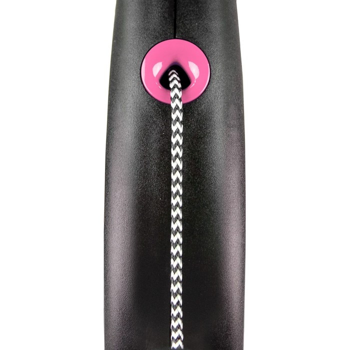 Рулетка Flexi Black Design XS (до 8 кг) 3 м трос, черный/розовый - фото 3 - id-p216659951