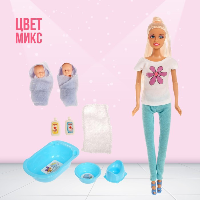 Кукла-модель «Лидия» с малышами и аксессуарами, МИКС - фото 6 - id-p173060874