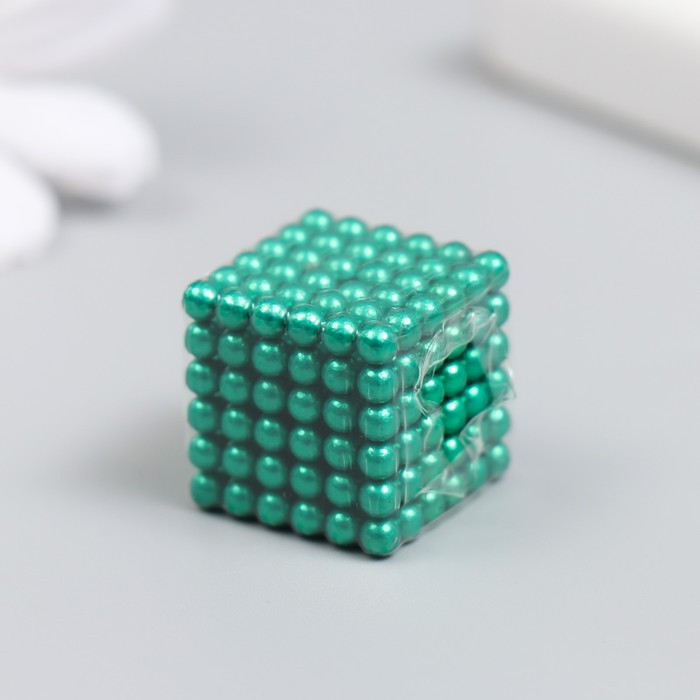 Антистресс магнит "Неокуб" 216 шариков d=0,3 см (зелёный) - фото 2 - id-p199400422