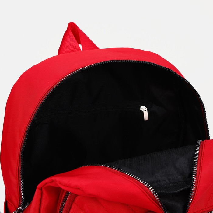 Рюкзак, отдел на молнии, 2 наружных кармана, цвет красный - фото 4 - id-p173685226
