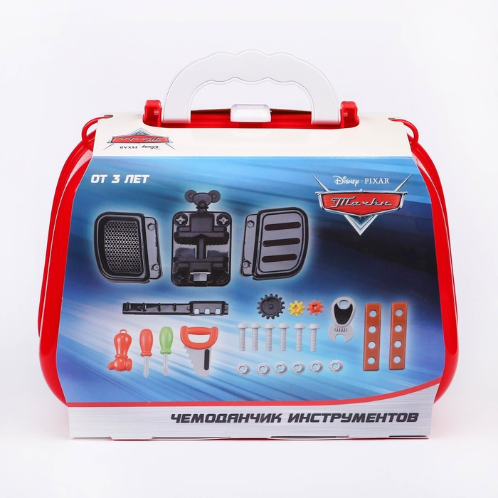 Набор строителя "чемоданчик" в сумке с инструментами игровой, Тачки - фото 8 - id-p206475807