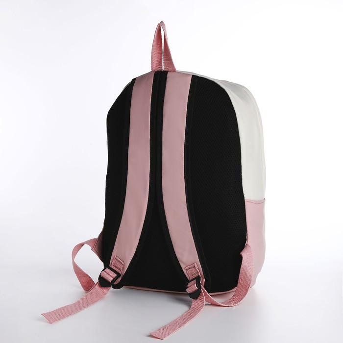 Рюкзак, отдел на молнии, 2 наружных кармана, цвет розовый - фото 2 - id-p173052526