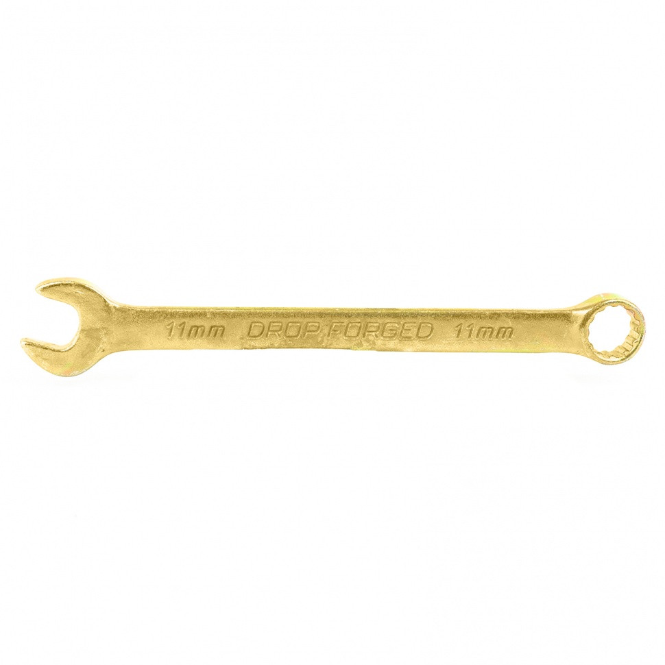 Ключ комбинированный, 11 мм, желтый цинк Сибртех - фото 1 - id-p216667515