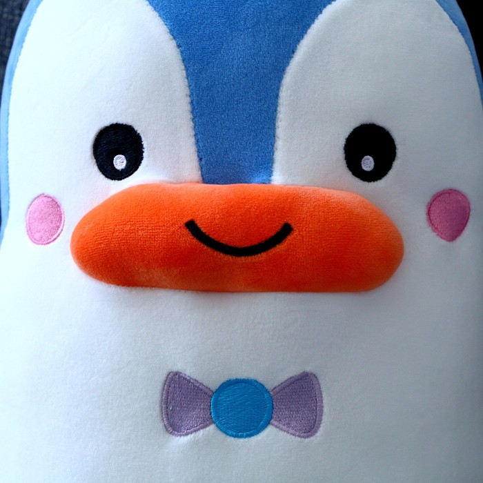 Мягкая игрушка-подушка «Пингвин с бантиком», 50 см, цвет бело-голубой - фото 3 - id-p204285232