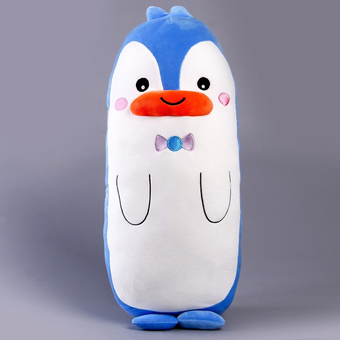 Мягкая игрушка-подушка «Пингвин с бантиком», 50 см, цвет бело-голубой - фото 5 - id-p204285232