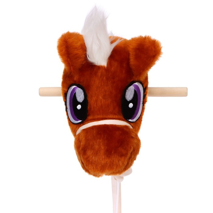 Мягкая игрушка «Конь-скакун», на палке, цвет коричневый - фото 6 - id-p190089560