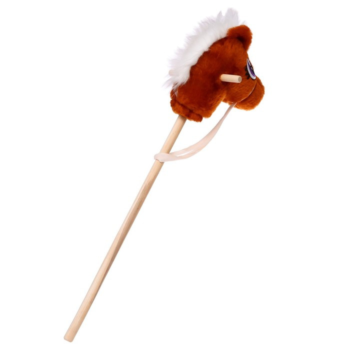 Мягкая игрушка «Конь-скакун», на палке, цвет коричневый - фото 7 - id-p190089560