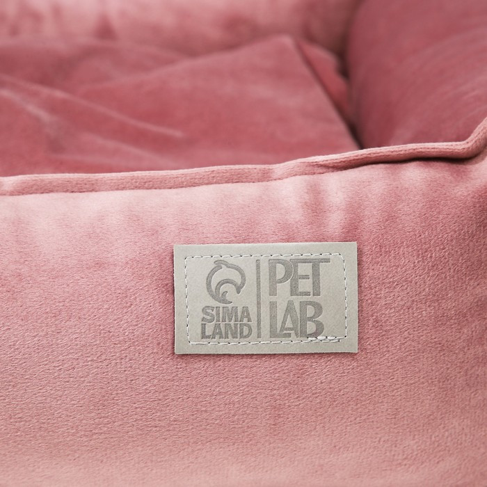 Лежанка велюровая Pet Lab, 45 х 40 х 15 см, розовая - фото 4 - id-p216659392