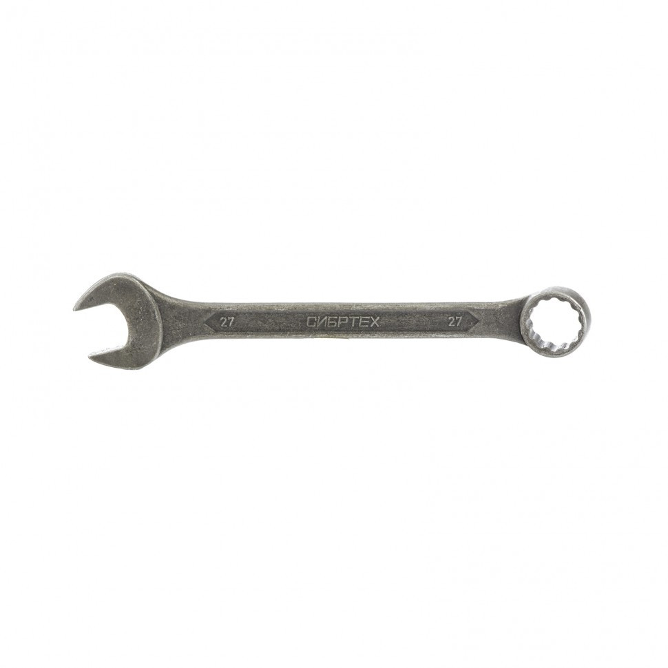 Ключ комбинированный, 27 мм, CrV, фосфатированный, ГОСТ 16983 Сибртех - фото 1 - id-p216672438