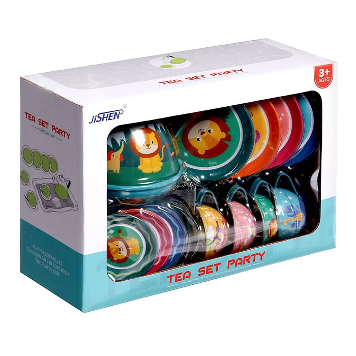 Набор металлической посуды «Зверята», 14 предметов, цвет МИКС - фото 6 - id-p216664482
