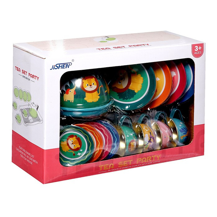 Набор металлической посуды «Зверята», 14 предметов, цвет МИКС - фото 7 - id-p216664482