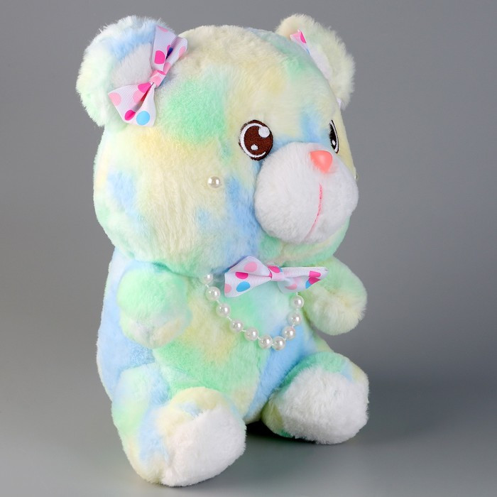 Мягкая игрушка «Медвежонок» с бусинками, 30 см, зелёный - фото 2 - id-p216665824