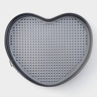 Форма для выпечки Доляна «Элин. Сердце», 28,5×25,5×6,6 см, съёмное дно, антипригарное покрытие, цвет чёрный