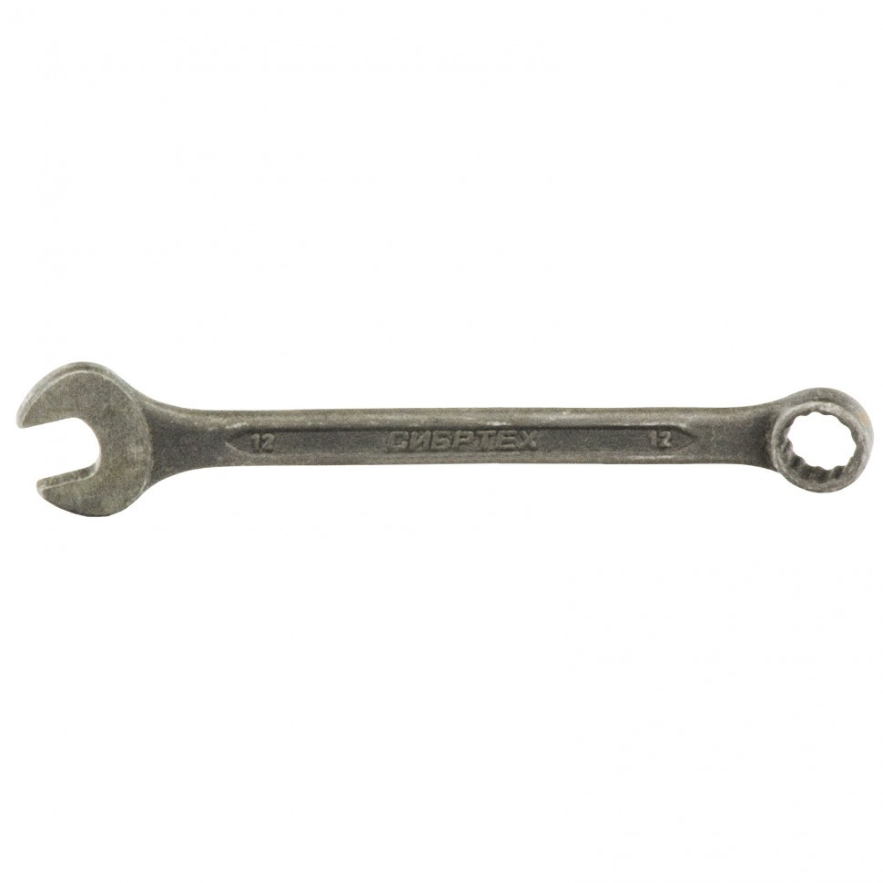 Ключ комбинированный, 12 мм, CrV, фосфатированный, ГОСТ 16983 Сибртех - фото 1 - id-p216667666