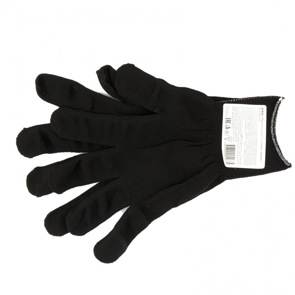 Перчатки Нейлон, 13 класс, черные, XL Россия - фото 2 - id-p216666492