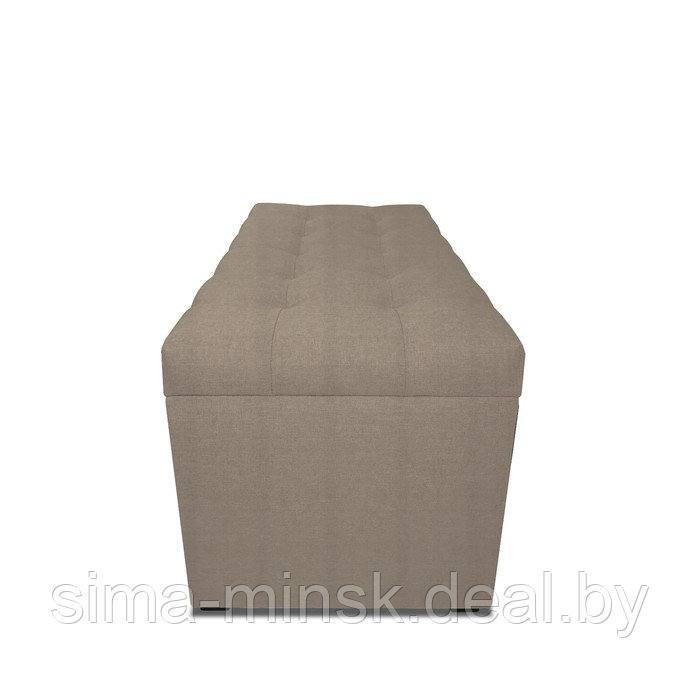Пуф с крышкой и утяжкой, 800 × 400 × 420 мм, велюр bingo, цвет beige - фото 3 - id-p214820036
