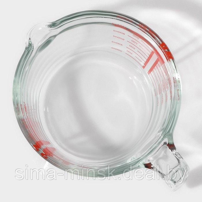 Кувшин мерный из жаропрочного стекла Доляна, 1 л, 20,5×16×11 см - фото 6 - id-p213945990