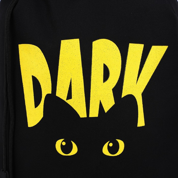 Рюкзак-торба Dark cat, 45х20х25, отдел на стяжке шнурком, жёлтый/чёрный - фото 3 - id-p210188340