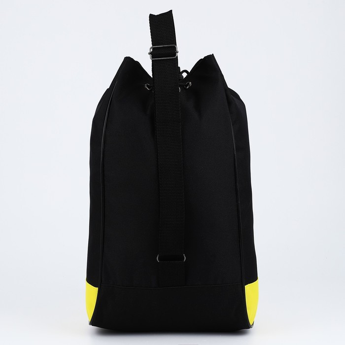 Рюкзак-торба Dark cat, 45х20х25, отдел на стяжке шнурком, жёлтый/чёрный - фото 4 - id-p210188340