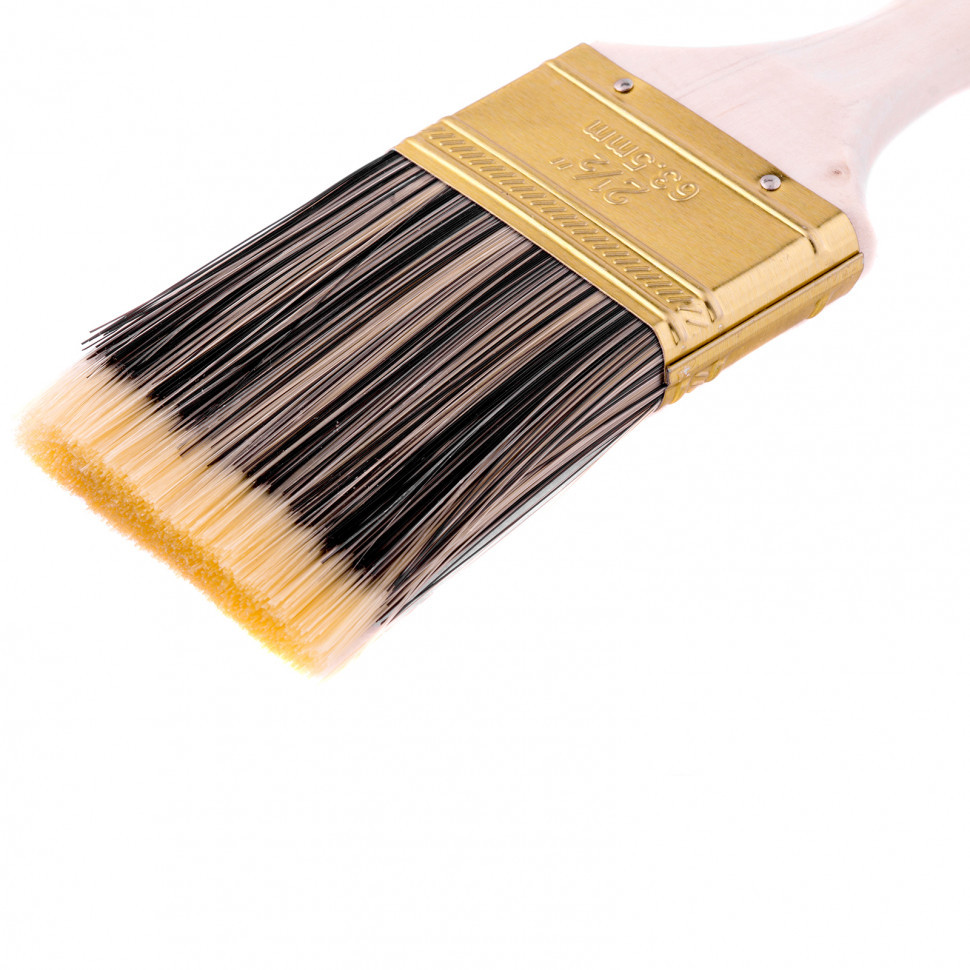 Кисть плоская Golden 2.5", искусственная щетина, деревянная ручка Mtx - фото 2 - id-p216668714