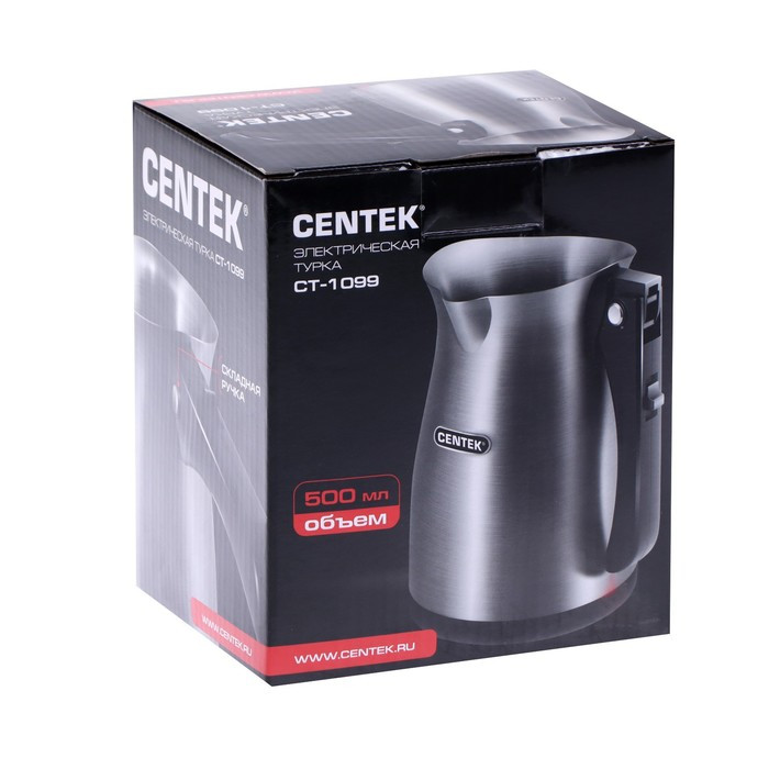 Турка электрическая Centek CT-1099 SS, 480 Вт, 0.5 л, серебристая - фото 10 - id-p216659207