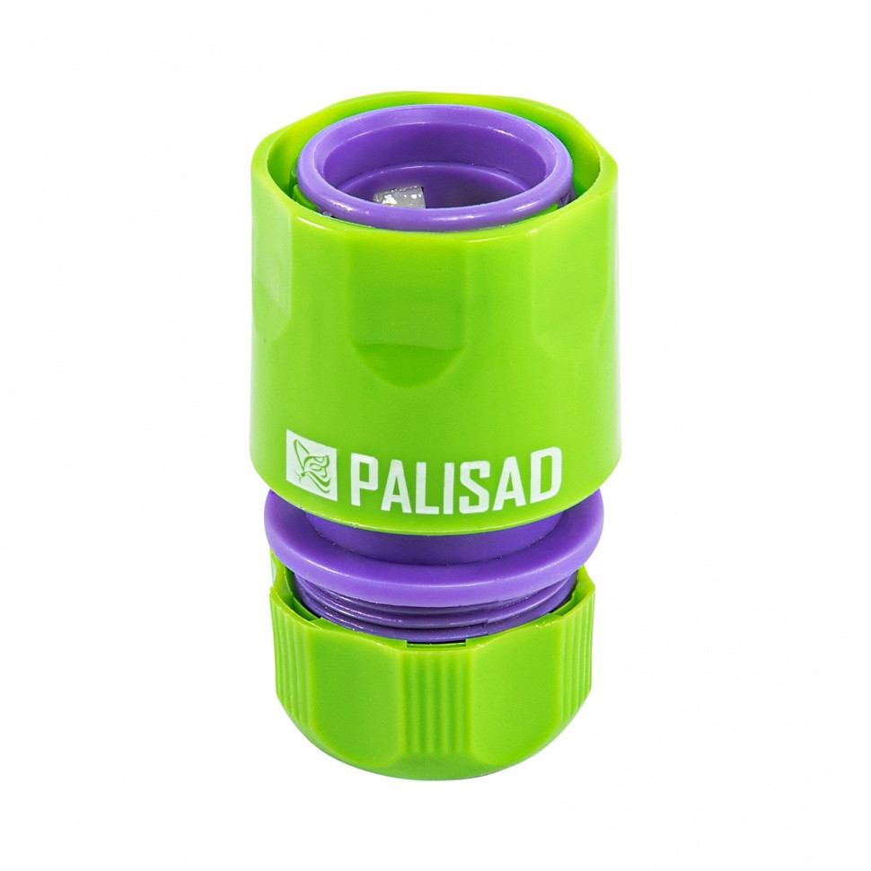 Соединитель пластмассовый, быстросъемный для шланга 1/2, аквастоп Palisad - фото 2 - id-p216667771
