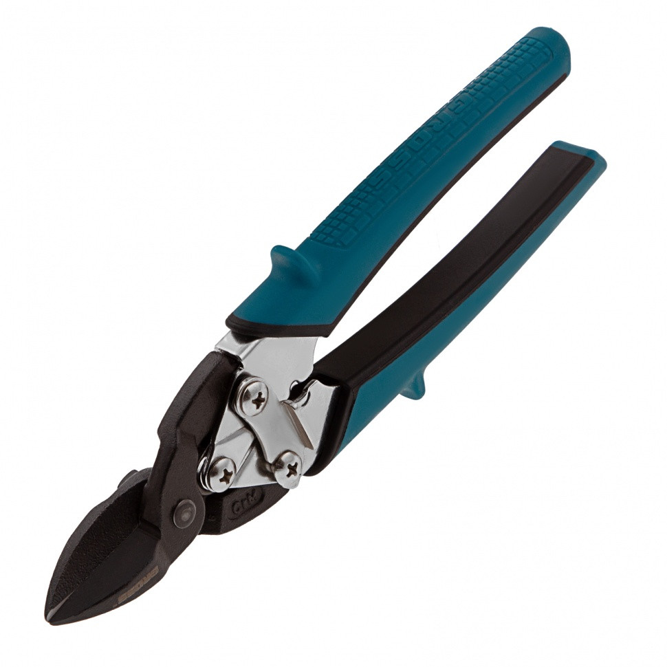 Ножницы по металлу "Piranha", 190 мм, прямой рез, сталь СrM, двухкомпонентные рукоятки Gross - фото 1 - id-p216676369