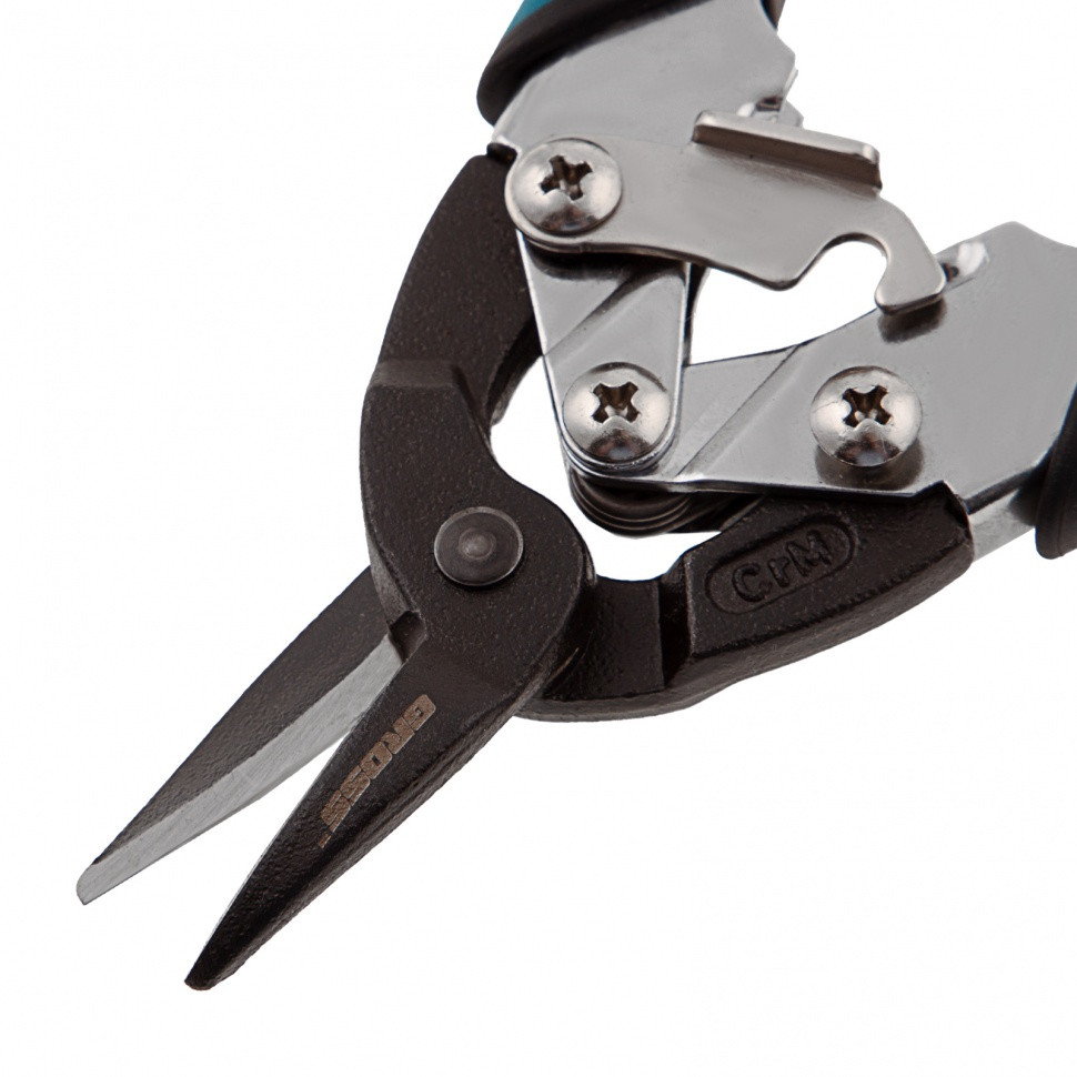 Ножницы по металлу "Piranha", 190 мм, прямой рез, сталь СrM, двухкомпонентные рукоятки Gross - фото 3 - id-p216676369