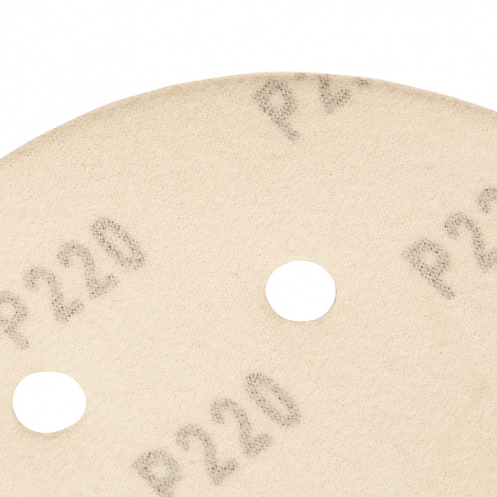 Круг абразивный на ворсовой подложке под "липучку", перфорированный, P 220, 150 мм, 5 шт Matrix - фото 3 - id-p216668738
