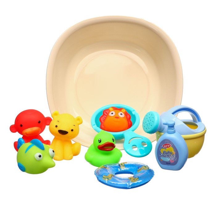 Набор игрушек для ванны «Игры малыша», 10 предметов - фото 1 - id-p180502778