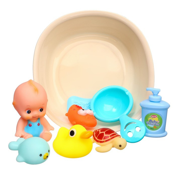 Набор игрушек для ванны «Игры малыша», 9 предметов - фото 1 - id-p180502782