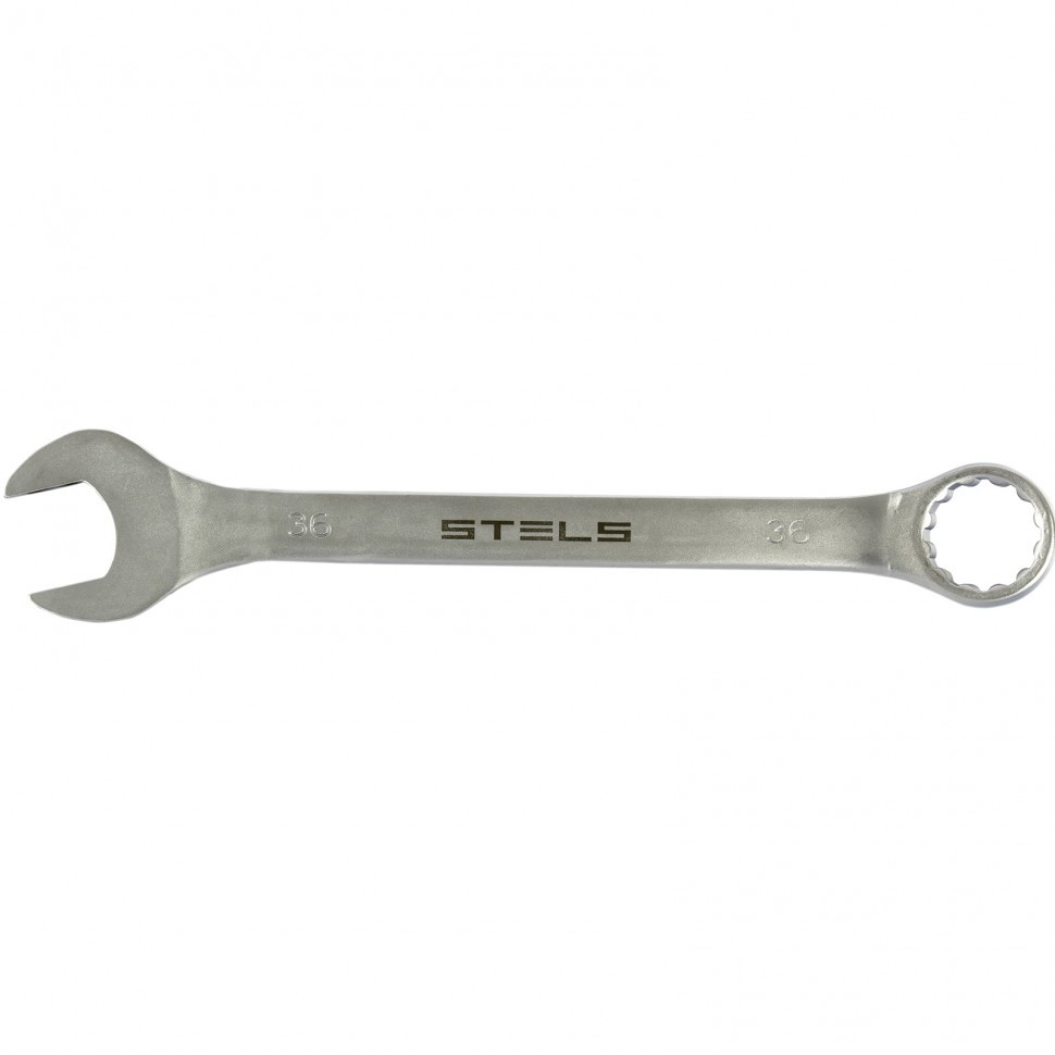 Ключ комбинированный, 36 мм, CrV, матовый хром Stels - фото 1 - id-p216676384